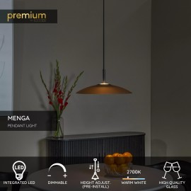 MENGA piekaramā lampa Ø40 cm LED 11 W 2700 K dzintara (Lucide)
