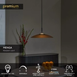 MENGA piekaramā lampa Ø40 cm LED 11 W 2700 K dzintara (Lucide)