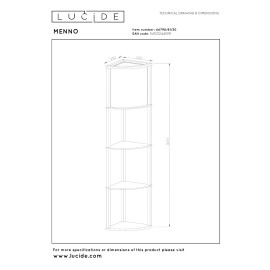 MENNO stāvlampa 30x30 cm 1xE27 melna (Lucide)