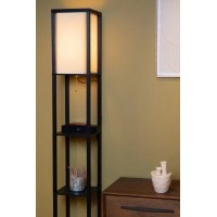 MENNO stāvlampa ar bezvadu uzlādi 1 x 60 W E27 melna (Lucide)