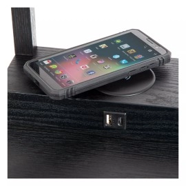 MENNO stāvlampa ar bezvadu uzlādi 1 x 60 W E27 melna (Lucide)