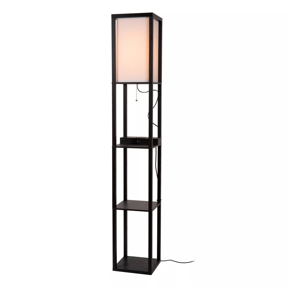 MENNO stāvlampa ar bezvadu uzlādi 1 x 60 W E27 melna (Lucide)