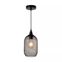 MESH piekaramā lampa Ø15 cm 1xE27 60 W melna (Lucide)