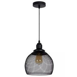 MESH piekaramā lampa Ø 22 cm 1xE27 melna (Lucide)