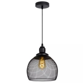 MESH piekaramā lampa Ø 22 cm 1xE27 melna (Lucide)