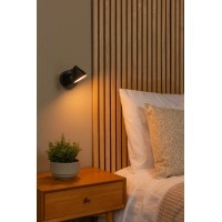 MILNE sienas lampa LED 1x8 W 2700 K melna (Lucide)