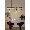 MILONGA piekaramā lampa 100 cm 4 x E27 melna/koka (Lucide)
