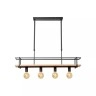 MILONGA piekaramā lampa 100 cm 4 x E27 melna/koka (Lucide)