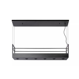 MIRAVELLE piekaramā lampa ar plauktu 110 cm 6 x GU10 melna (Lucide)