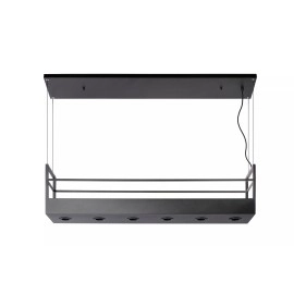 MIRAVELLE piekaramā lampa ar plauktu 110 cm 6 x GU10 melna (Lucide)