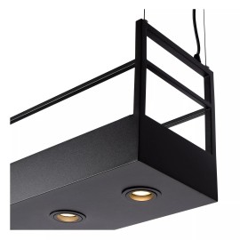 MIRAVELLE piekaramā lampa ar plauktu 110 cm 6 x GU10 melna (Lucide)