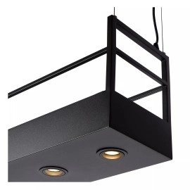 MIRAVELLE piekaramā lampa ar plauktu 110 cm 6 x GU10 melna (Lucide)