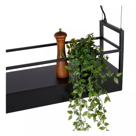 MIRAVELLE piekaramā lampa ar plauktu 110 cm 6 x GU10 melna (Lucide)