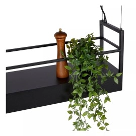 MIRAVELLE piekaramā lampa ar plauktu 110 cm 6 x GU10 melna (Lucide)