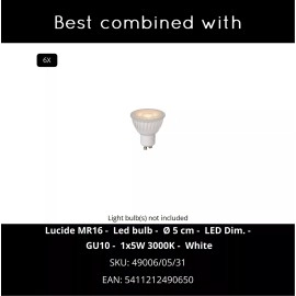 MIRAVELLE piekaramā lampa 6 x GU10 balta (Lucide)