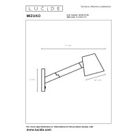 MIZUKO sienas lampa 1xE14 40 W melna (Lucide)