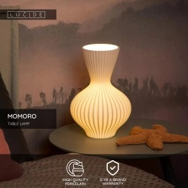 MOMORO galda lampa 20,7x20,7 cm 1xE14 balta (Lucide)