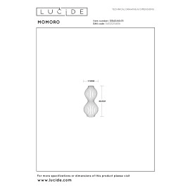 MOMORO galda lampa 1 x 25 W E14 balta (Lucide)