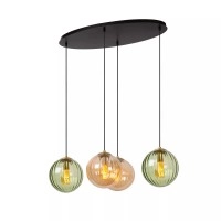 MONSARAZ piekaramā lampa 4x40 W E27 95×50 cm zaļa (Lucide)