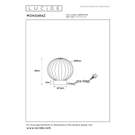 MONSARAZ galda lampa Ø25 cm E27 zaļa (Lucide)