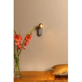 MONTANA sienas lampa ar USB-C LED dimmējama CCT 1x6.3W pelēka dzelzs (Lucide)