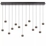MONTANA lineāra piekaramā lampa LED dimmējama CCT 13x5.7W pelēka dzelzs (Lucide)