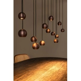 MONTANA lineāra piekaramā lampa LED dimmējama CCT 13x5.7W kafijas brūna (Lucide)