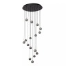 MONTANA apaļa piekaramā lampa LED dimmējama CCT 16x5.7W pelēka dzelzs (Lucide)
