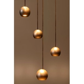 MONTANA apaļa piekaramā lampa LED dimmējama CCT 16x5.7W kafijas brūna (Lucide)