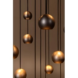 MONTANA apaļa piekaramā lampa LED dimmējama CCT 16x5.7W kafijas brūna (Lucide)