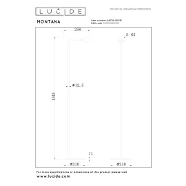 MONTANA stāvlampa LED dimmējama 1x6.3W 2700K pelēka dzelzs (Lucide)