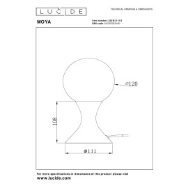 MOYA galda lampa Ø12 cm 1 x G9 matēta zelta/misiņa (Lucide)