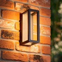 NARVIK āra sienas lampa 1x9.2W Integrated LED IP65 melna (Lucide)