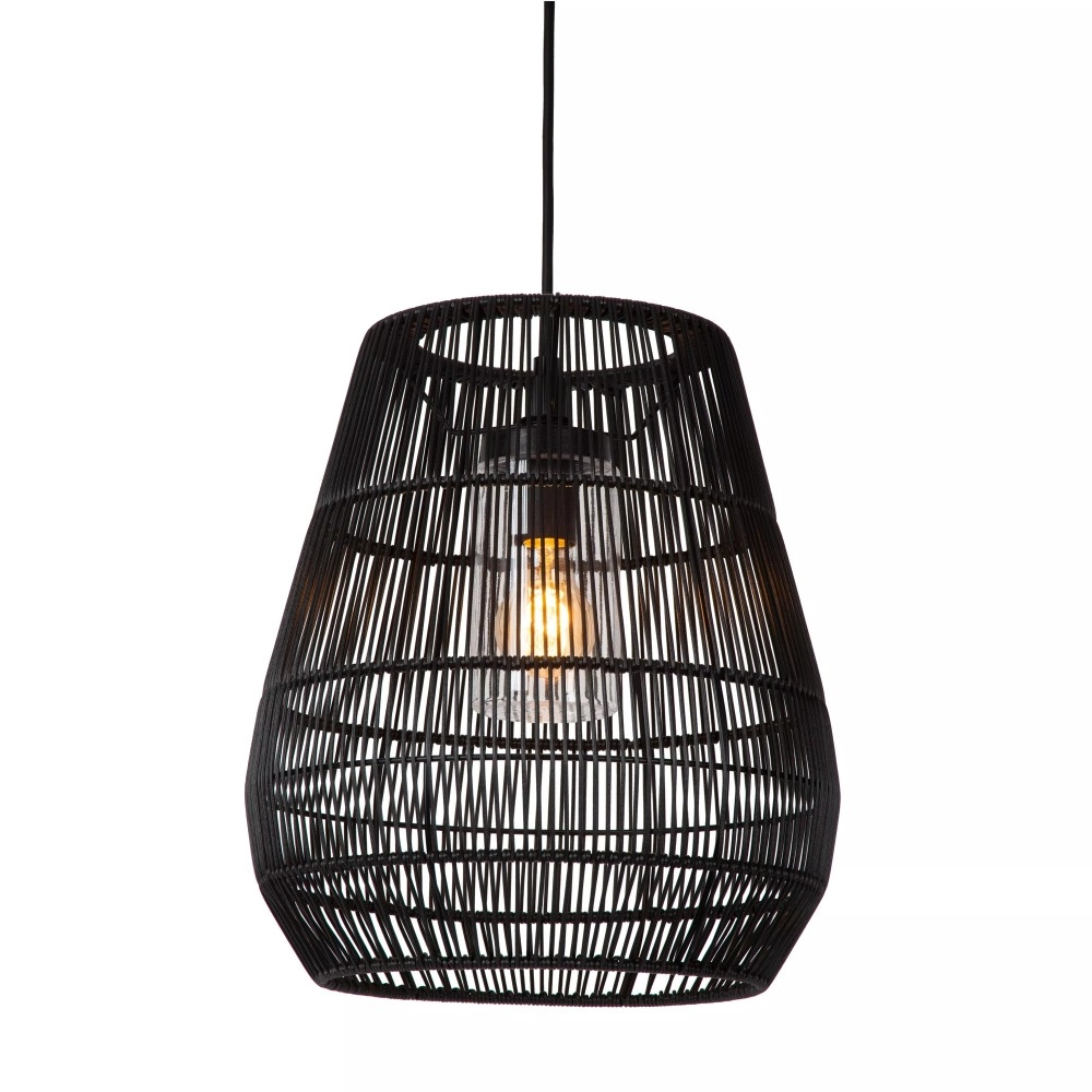 NERIDA āra piekaramā lampa Ø35 cm 1xE27 40 W melna (Lucide)