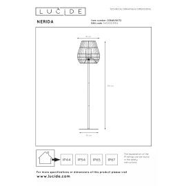 NERIDA āra stāvlampa 1xE27 dabīga (Lucide)