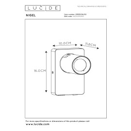 NIGEL gultas / sienas lampa ar USB 1x5w matēta zelta / misiņa tonī (Lucide)