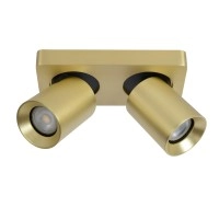 NIGEL griestu prožektors 2x5w matēta zelta / misiņa tonī (Lucide)