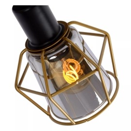 NILA griestu prožektors 2xE14 melna (Lucide)