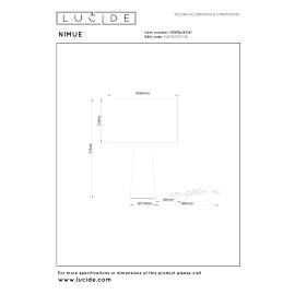 NIMUE galda lampa Ø30 cm 1xE27 taupe (Lucide)