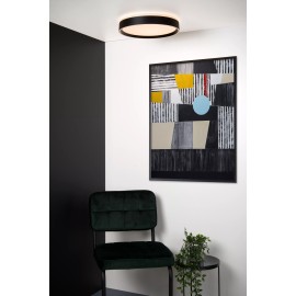 NURIA griestu gaismeklis Ø40 cm LED 24 W 2700K melns (Lucide)