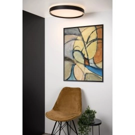 NURIA griestu gaismeklis Ø50 cm LED 36 W 2700K melns (Lucide)