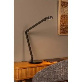 OGDEN rakstāmgalda lampa LED 3 StepDim 7W 3000K pelēka dzelzs (Lucide)