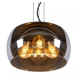 OLIVIA piekaramā lampa Ø40 cm 3xE27 40 W dūmu pelēka (Lucide)