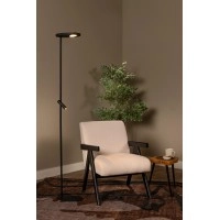 ORTOLAN stāvlampa LED 12W+3W CCT, melna (Lucide)