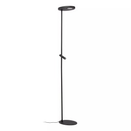 ORTOLAN stāvlampa LED 12W+3W CCT, melna (Lucide)