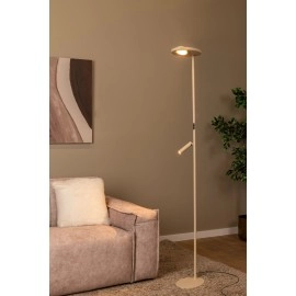 ORTOLAN stāvlampa LED 12W+3W CCT, taupe (Lucide)