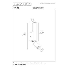 OTIMO sienas prožektors 2xGU10, taupe (Lucide)