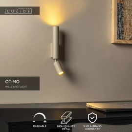 OTIMO sienas prožektors 2xGU10, taupe (Lucide)