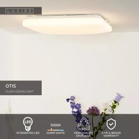 OTIS griestu lampa 42x42 cm LED 1x42W 3000K opāla (Lucide)