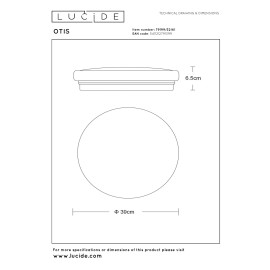 OTIS griestu lampa Ø39 cm LED 1x32W 3000K opāla (Lucide)
